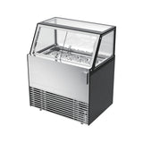 Floor standing right angle ice cream cabinet