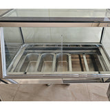 Floor standing right angle ice cream cabinet